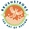 brushstroke bee logo